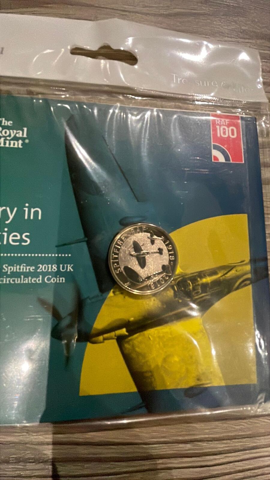 The Royal Mint RAF Centenary Spitfire 2018 £2 Brilliant Uncirculated Coin