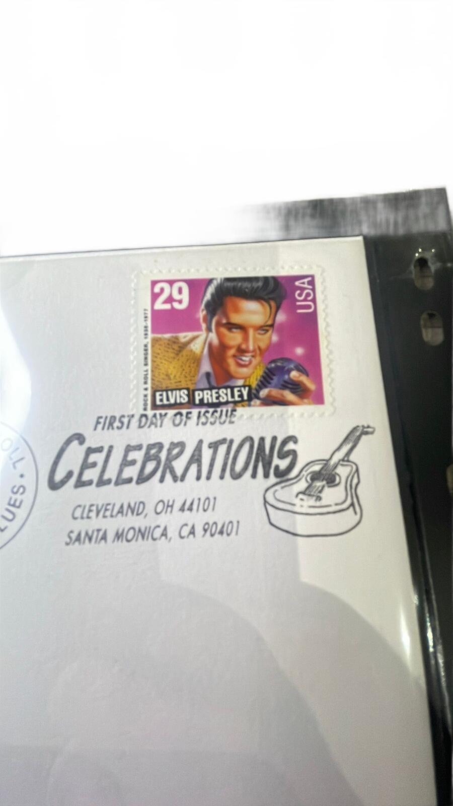 Elvis Presley King of Rock & Roll First Day Cover with Coin and Stamp