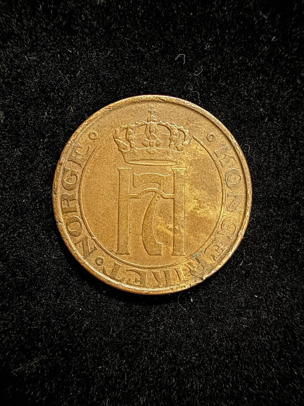 1940 Norwegian 5 Ore Copper Coin