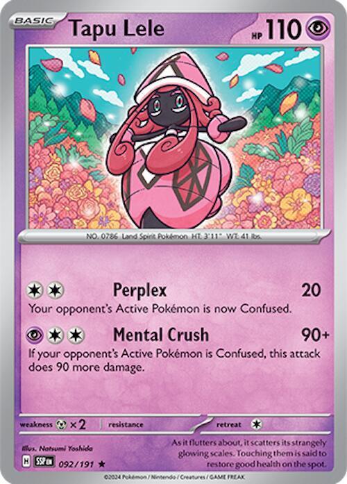 Tapu Lele Holo Rare SV08: Surging Sparks 092/191 NM