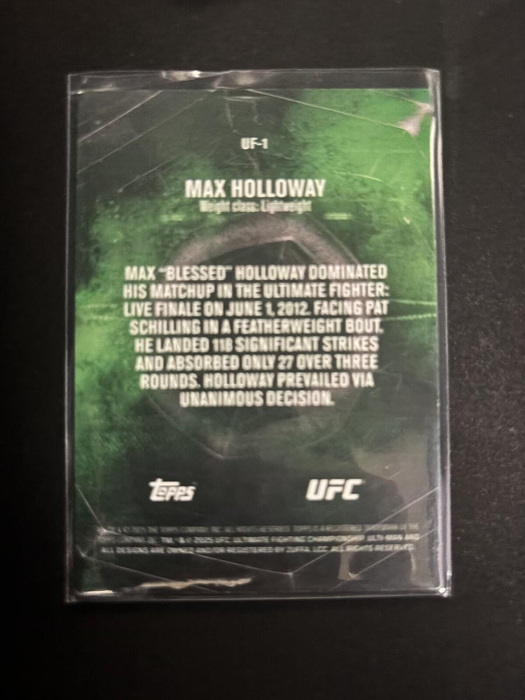 Sean O'Malley The Ultimate Fighter Lime Green Topps Knockout UFC - 60/99