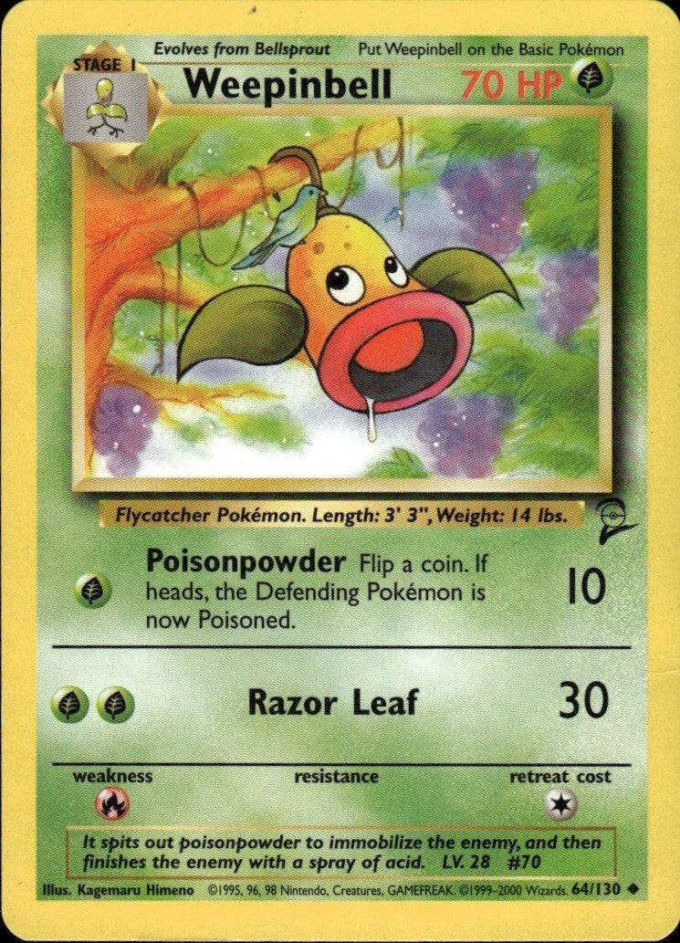 Weepinbell Uncommon Base Set 2 064/130 NM