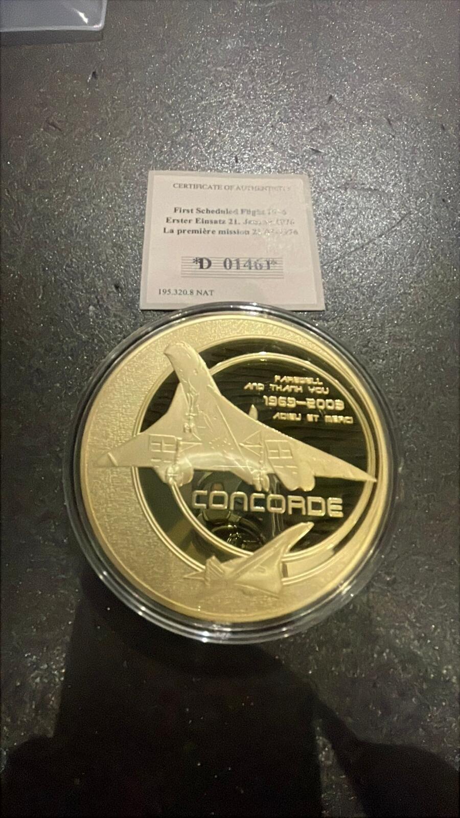Concorde Gold-Plated Proof Coin 2014 110g