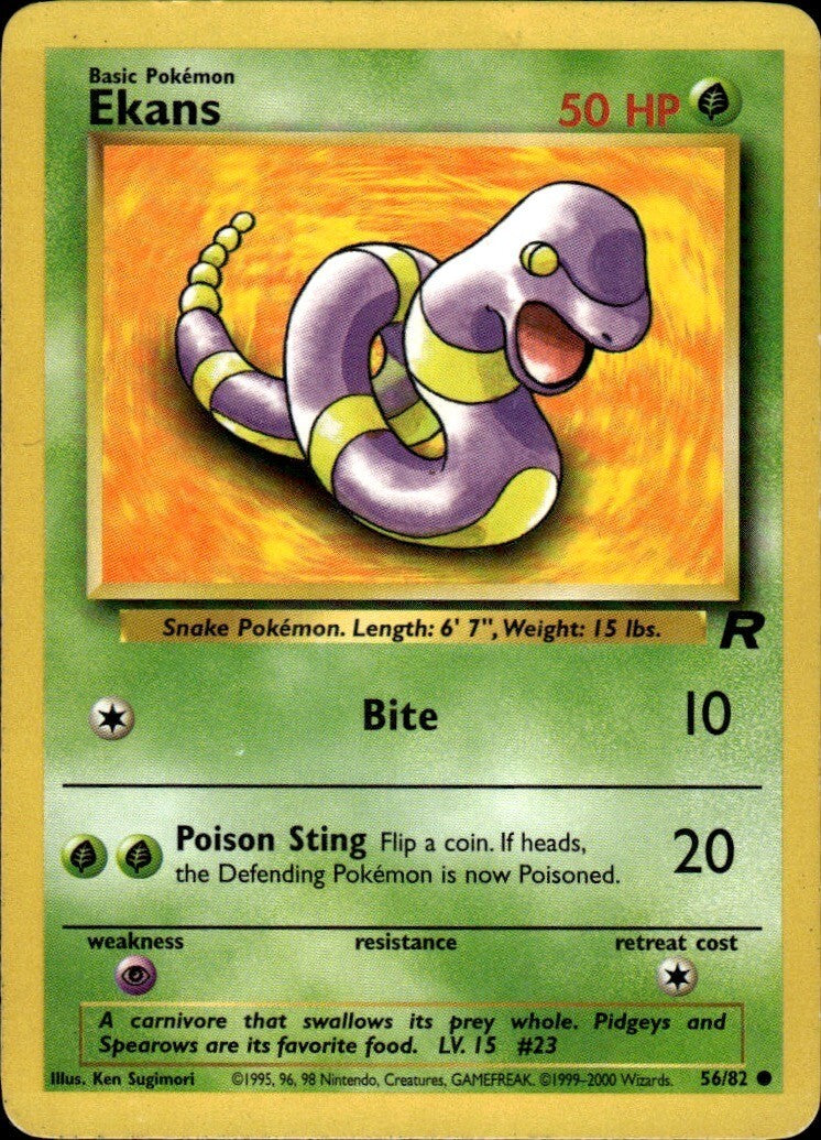 Ekans Unlimited Common Team Rocket 56/82 NM