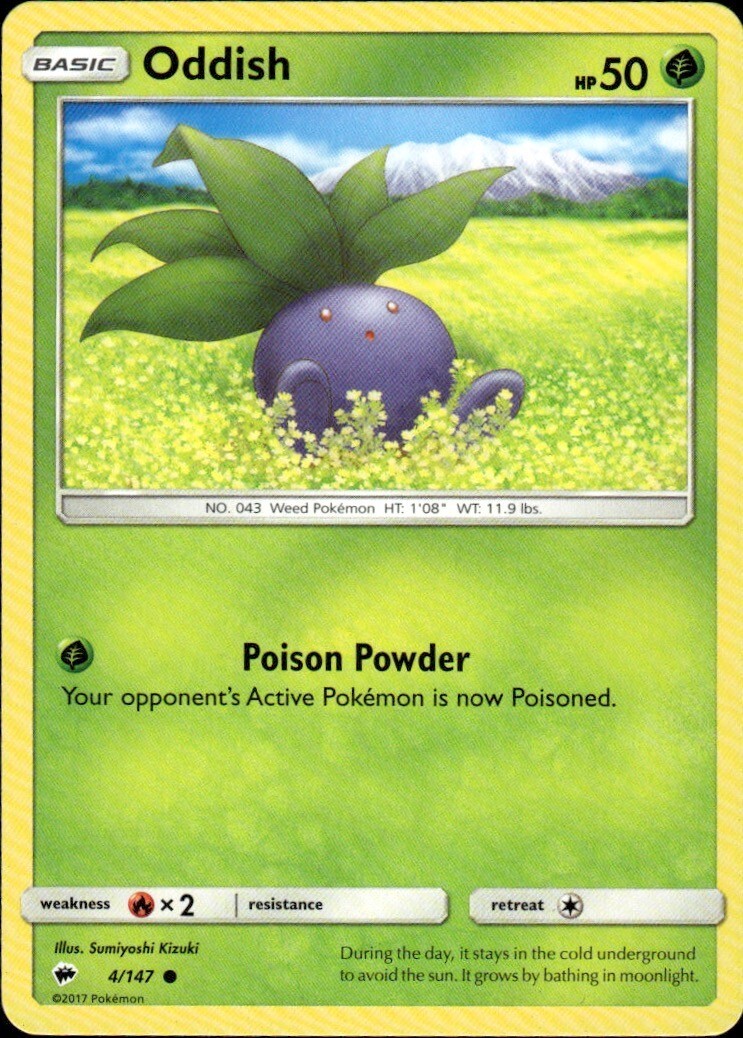 Oddish Common SM - Burning Shadows 4/147 NM