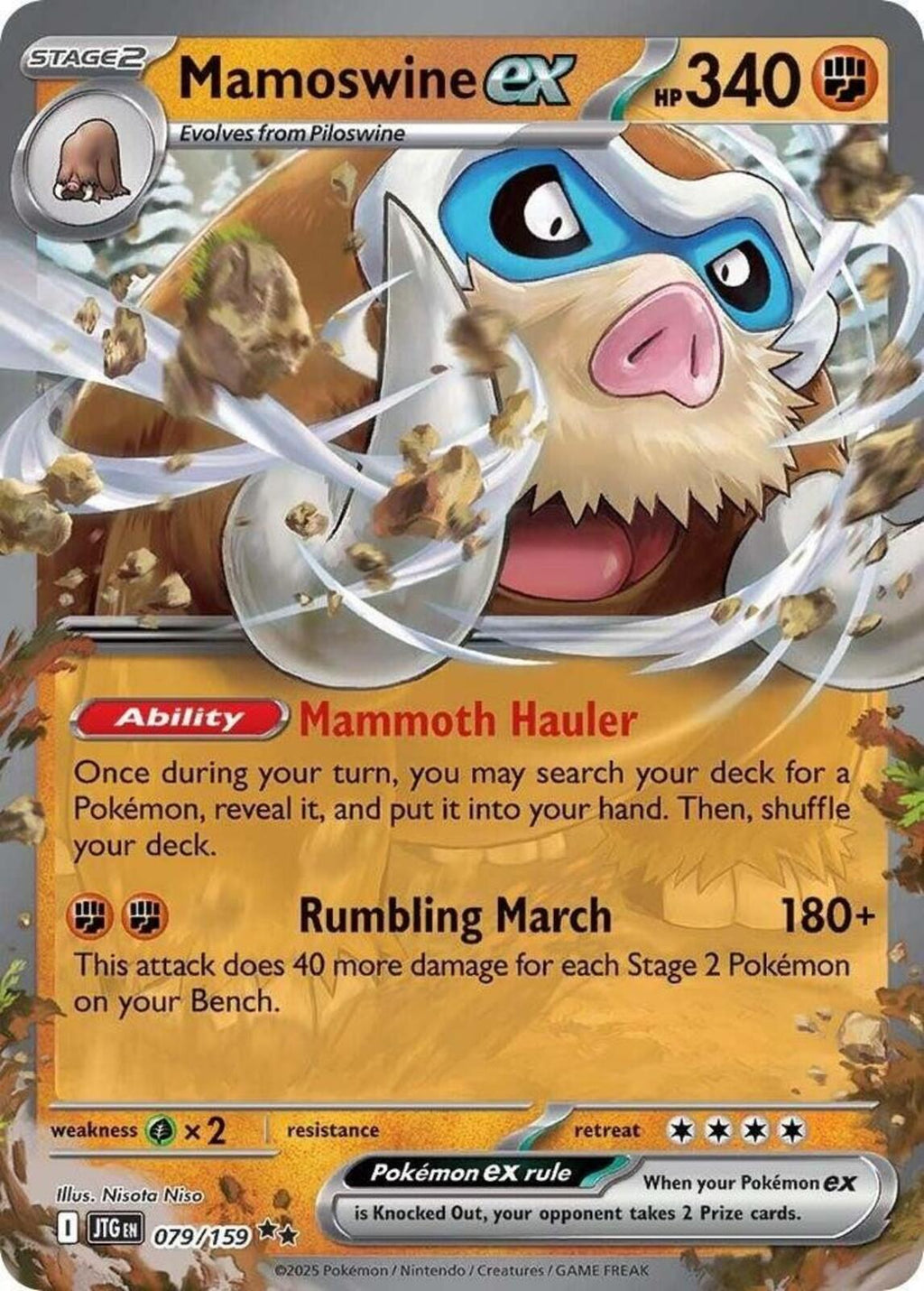 Mamoswine ex Holo Double Rare SV09: Journey Together 079/159 NM