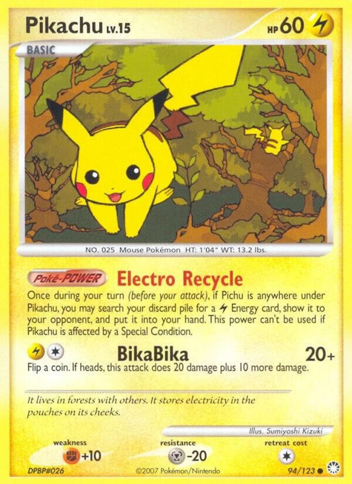 Pikachu Common Mysterious Treasures 94/123 NM