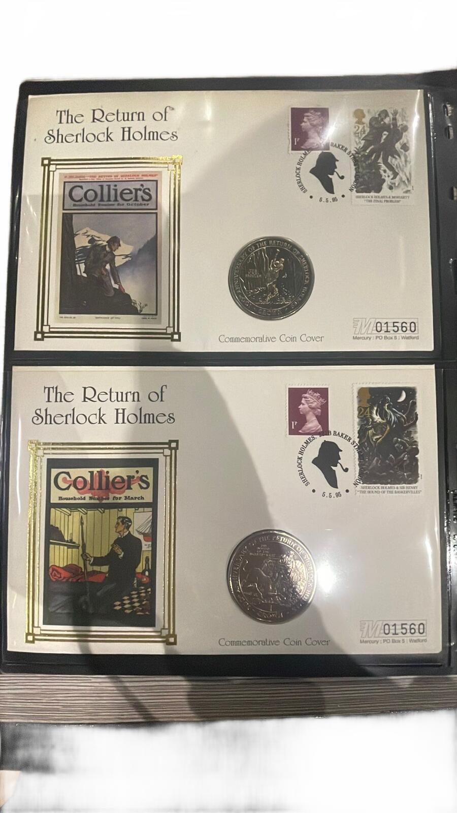 Sherlock Holmes Commemorative Coin Cover Set 1995