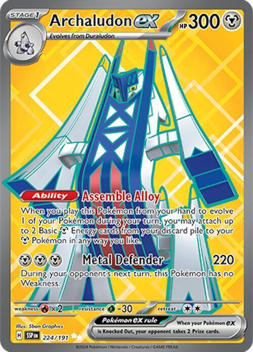 Archaludon ex Holo Ultra Rare SV08: Surging Sparks 224/191 NM