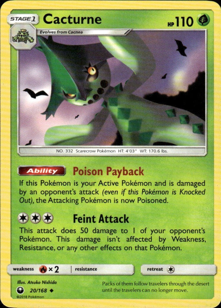 Cacturne Uncommon SM - Celestial Storm 20/168 NM