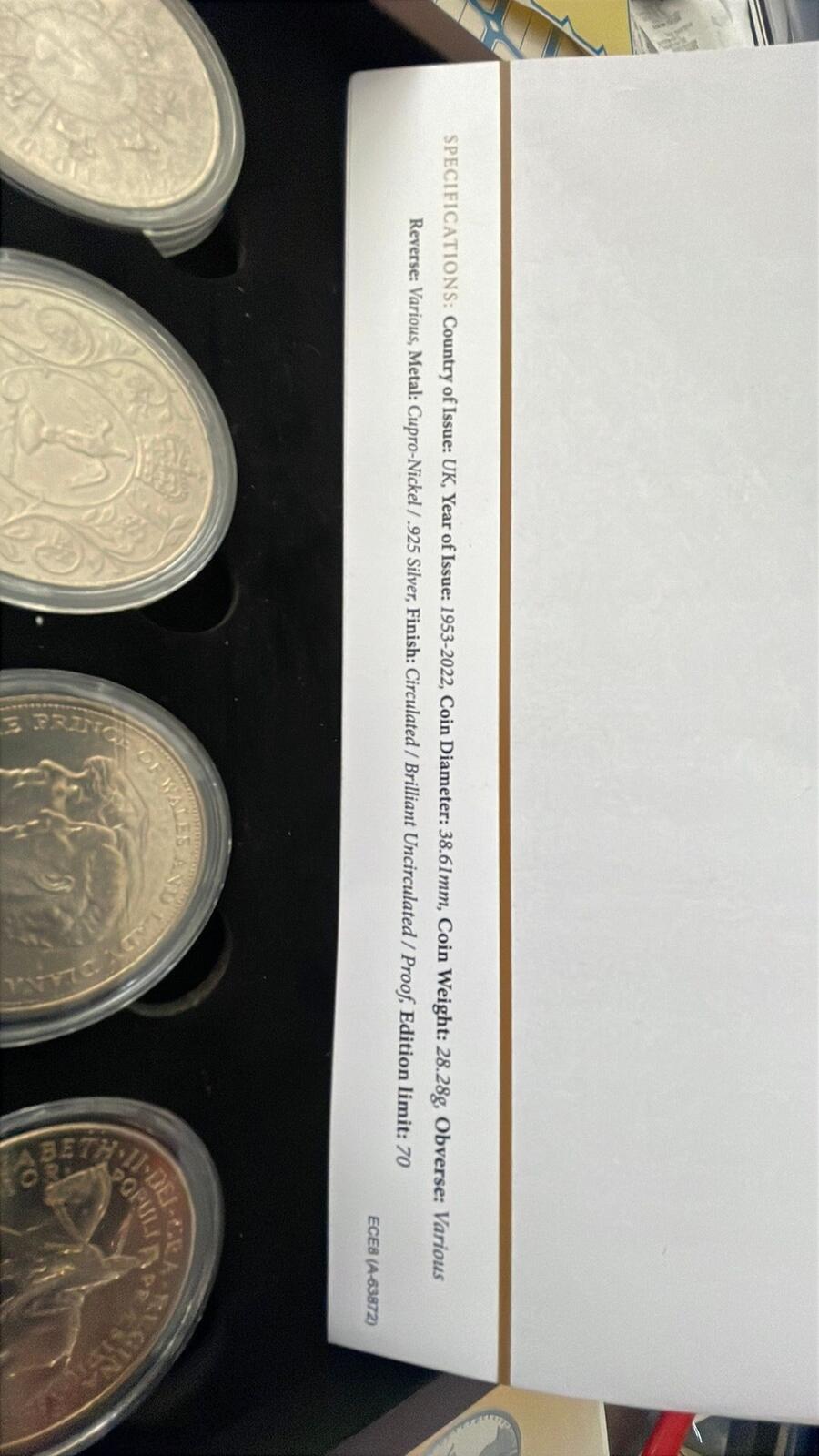 The Seven Decades of Queen Elizabeth II Silver Coin Set 2022