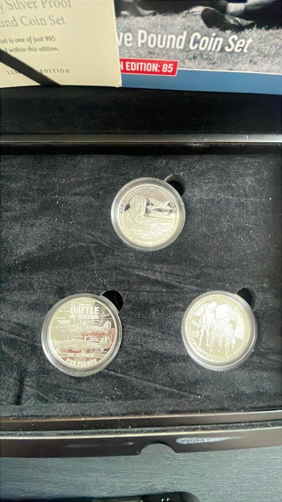 Battle of Britain 85th Anniversary Silver Proof Five Pound Coin Set 2025