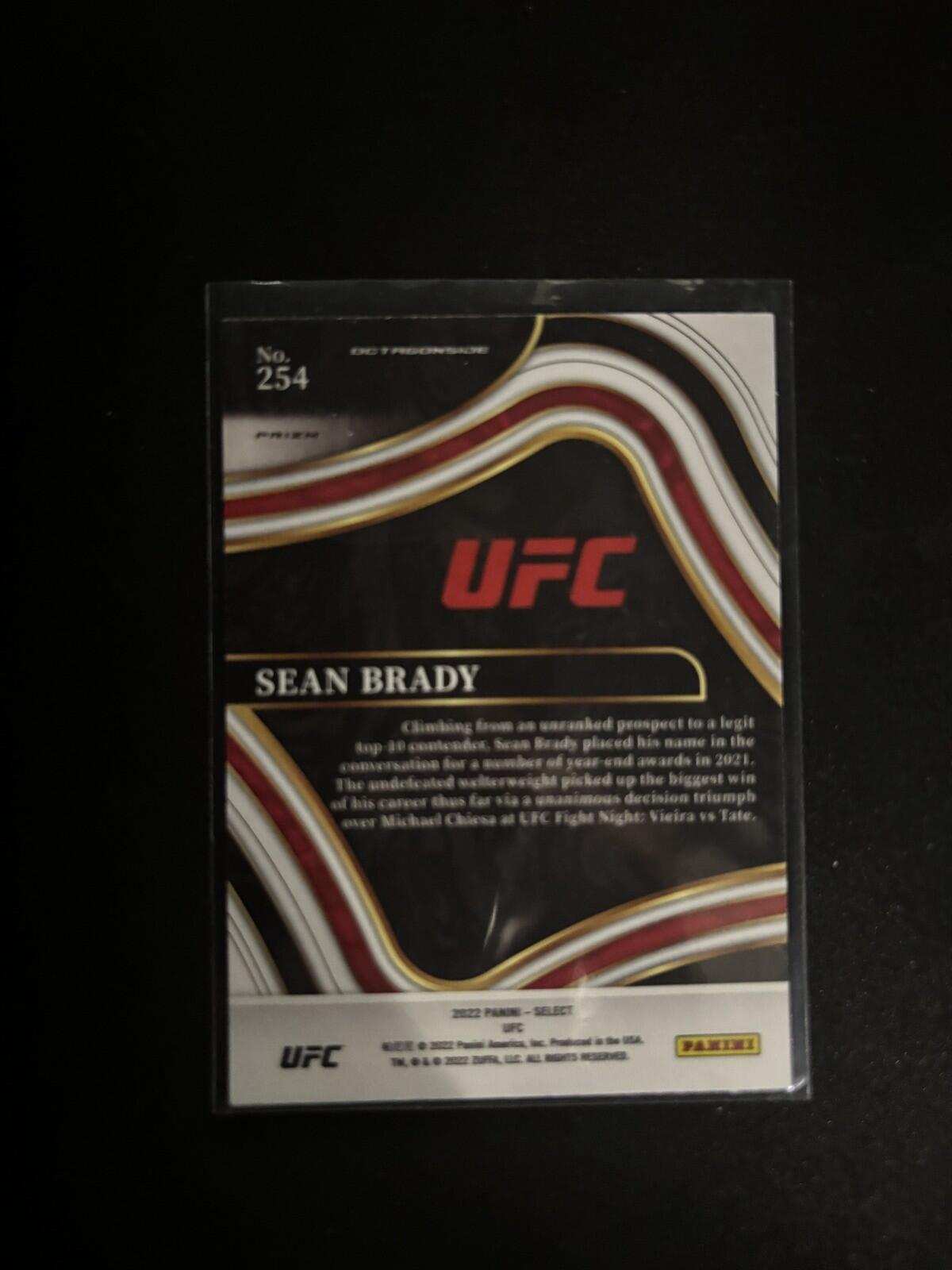 Sean Brady Blue Panini Select UFC - Blue 254 NM