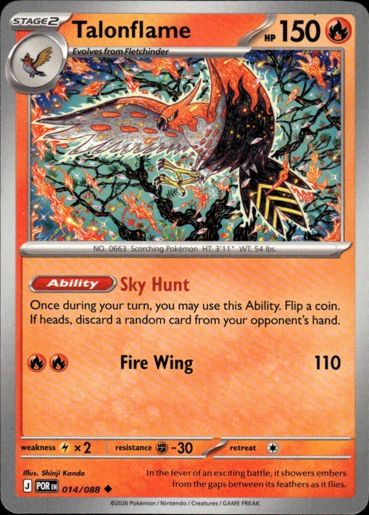 Talonflame - Uncommon ME03: Perfect Order 014/088 NM
