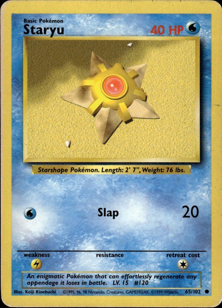 Staryu Common Base Set 2 095/130 NM