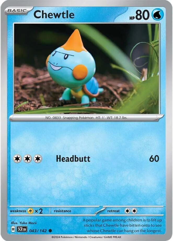 Chewtle Common - Yuka Morii Art - SV07: Stellar Crown 043/142 NM