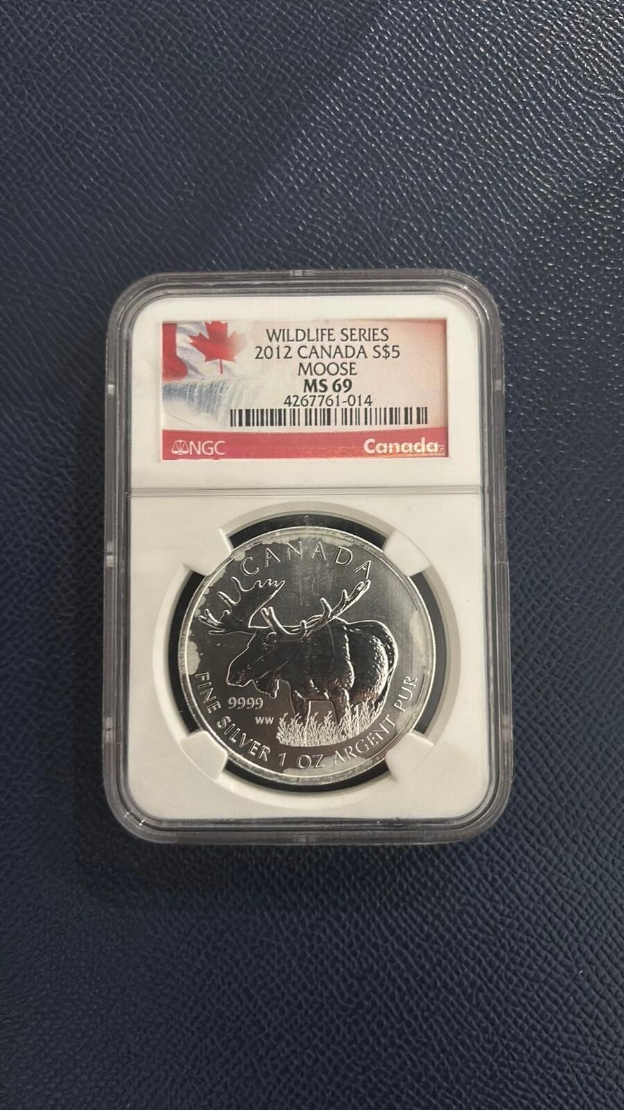 2012 Canada Moose 1 oz Silver Coin NGC MS 69