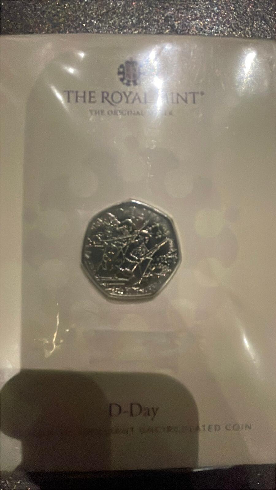 The Royal Mint 2024 D-Day 50p Brilliant Uncirculated Coin