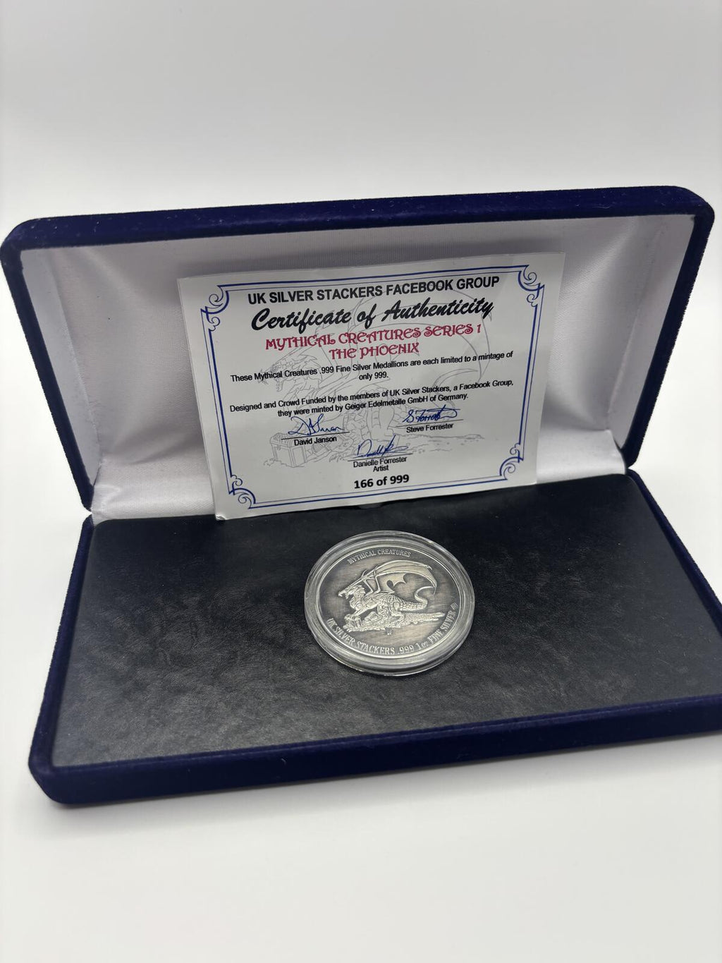 Limited Mintage Mythical Creatures Series 1 The Phoenix 1 oz .999 Silver Round