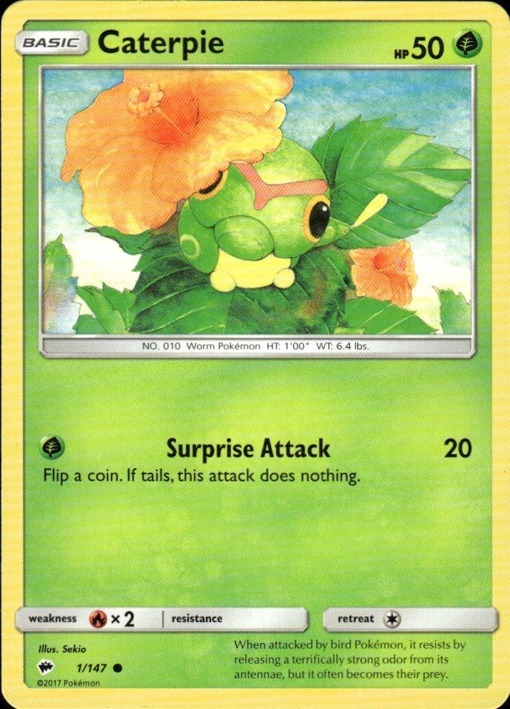 Caterpie Common SM - Burning Shadows 1/147 NM