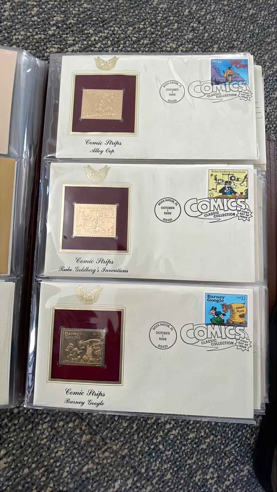 Gold Plated Stamps of United States Collection Book