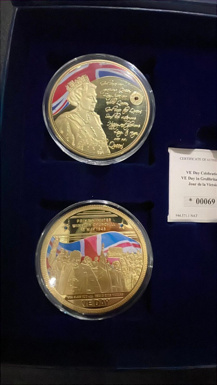 VE Day Celebration Commemorative Proof Coin Set with Certificate