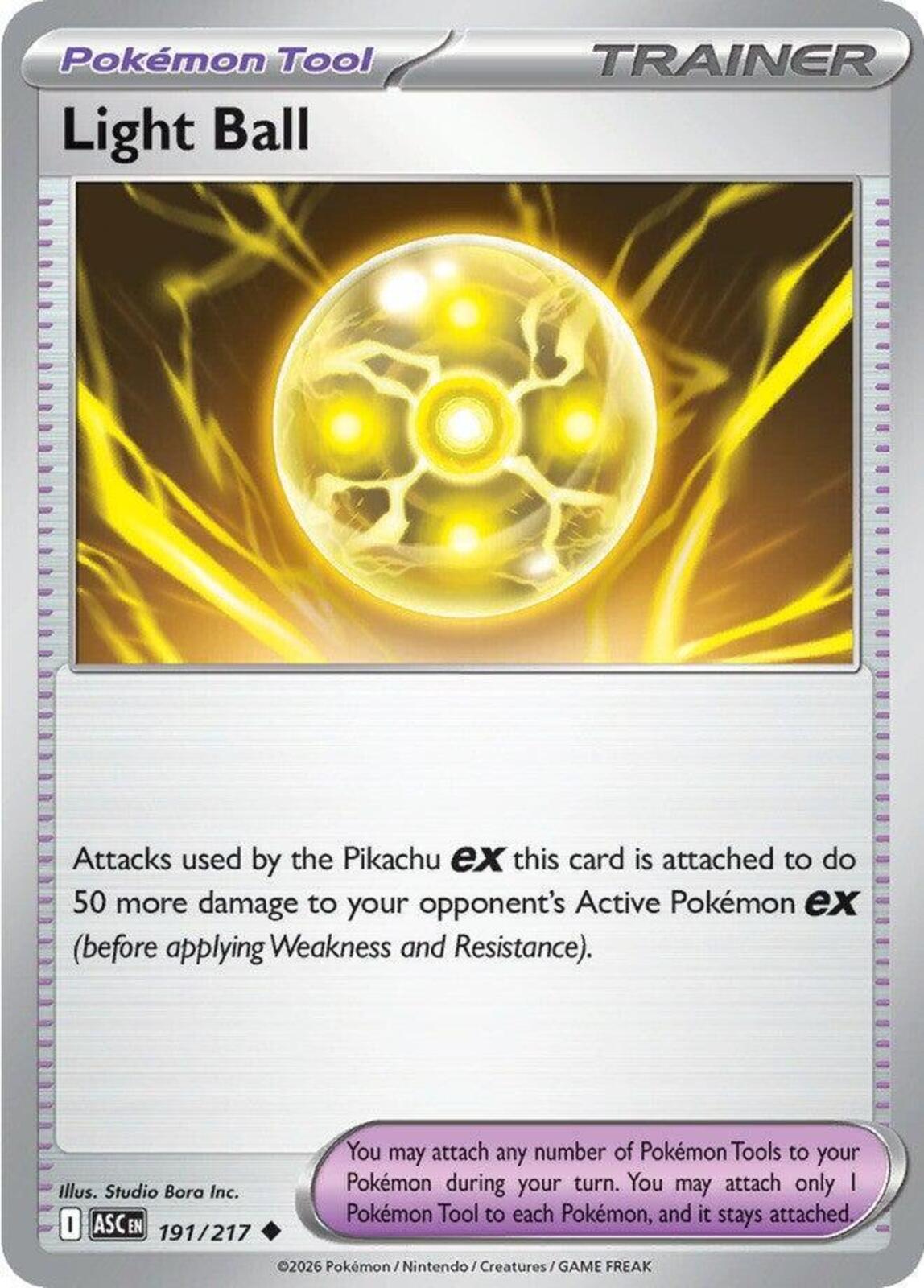 Light Ball Reverse Holo Uncommon ME: Ascended Heroes 191/217 NM