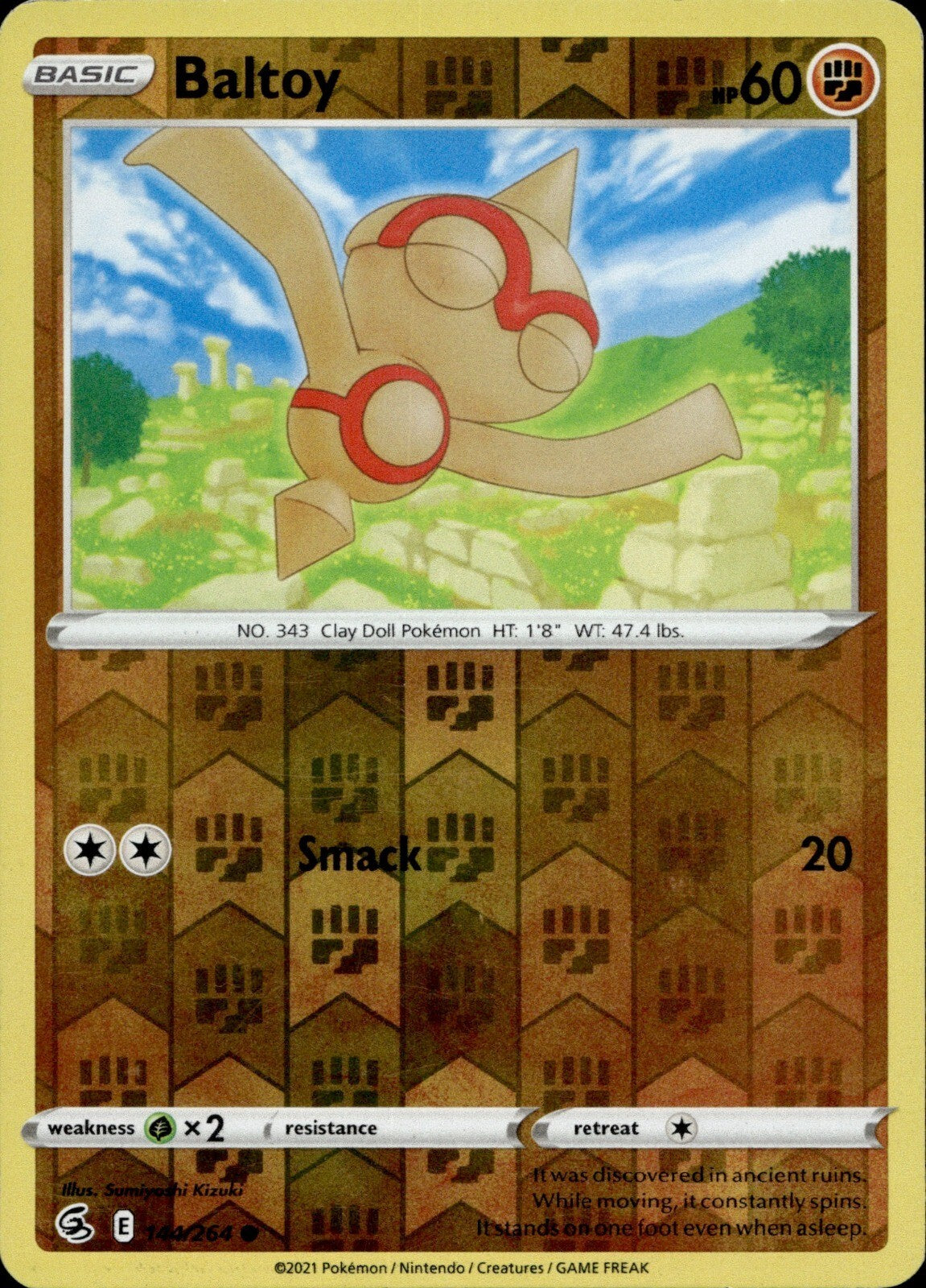 Baltoy Common SWSH08: Fusion Strike 144/264 NM