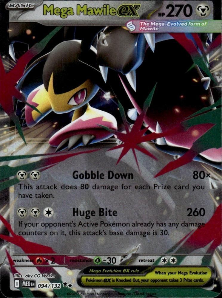 Mega Mawile ex Holo Double Rare ME01: Mega Evolution 094/132 NM