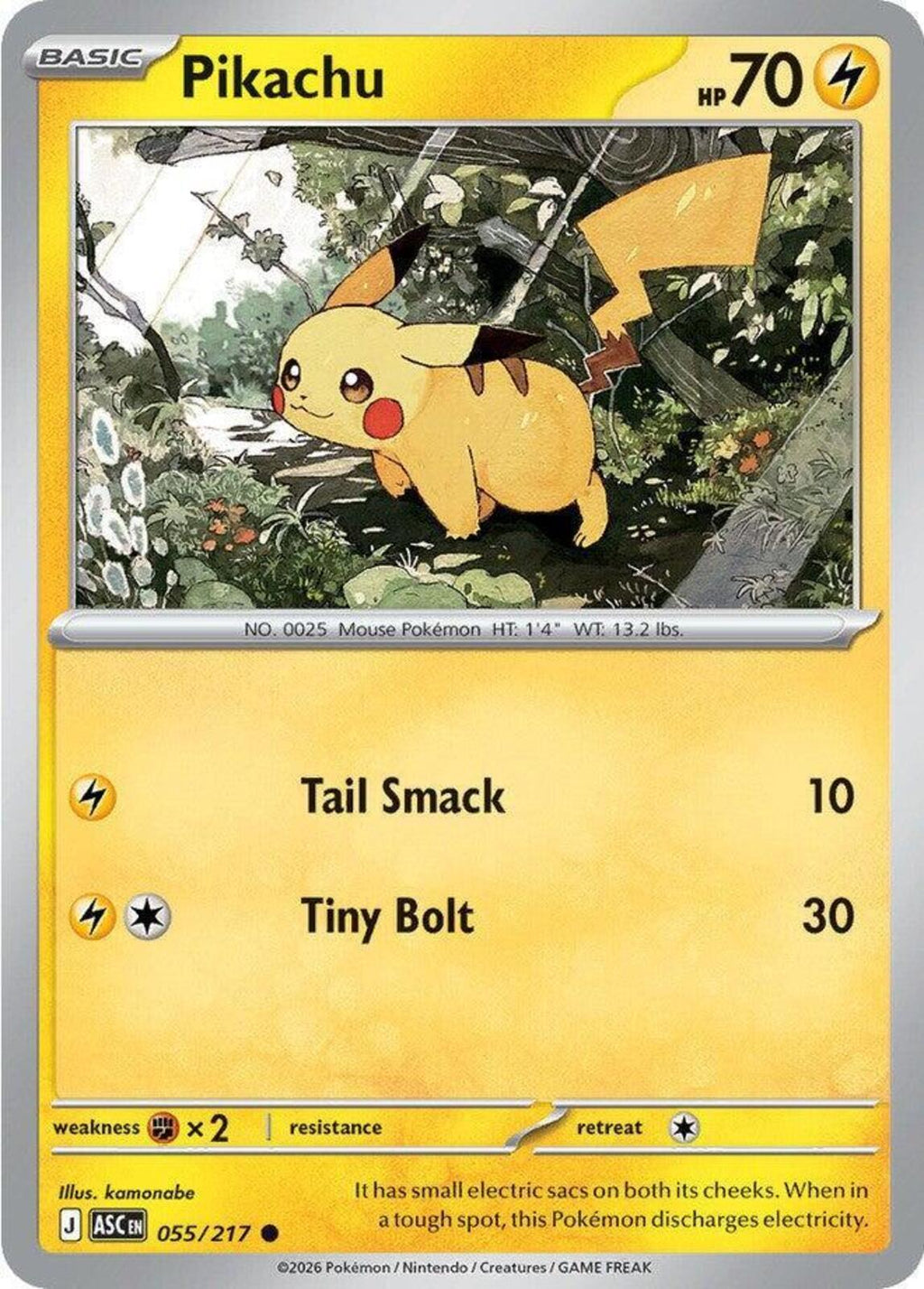 Pikachu Common ME: Ascended Heroes 055/217 NM