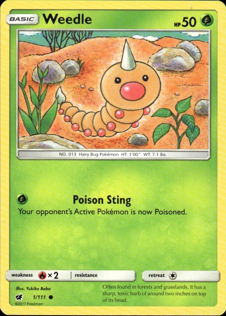Weedle Common SM - Crimson Invasion 1/111 NM