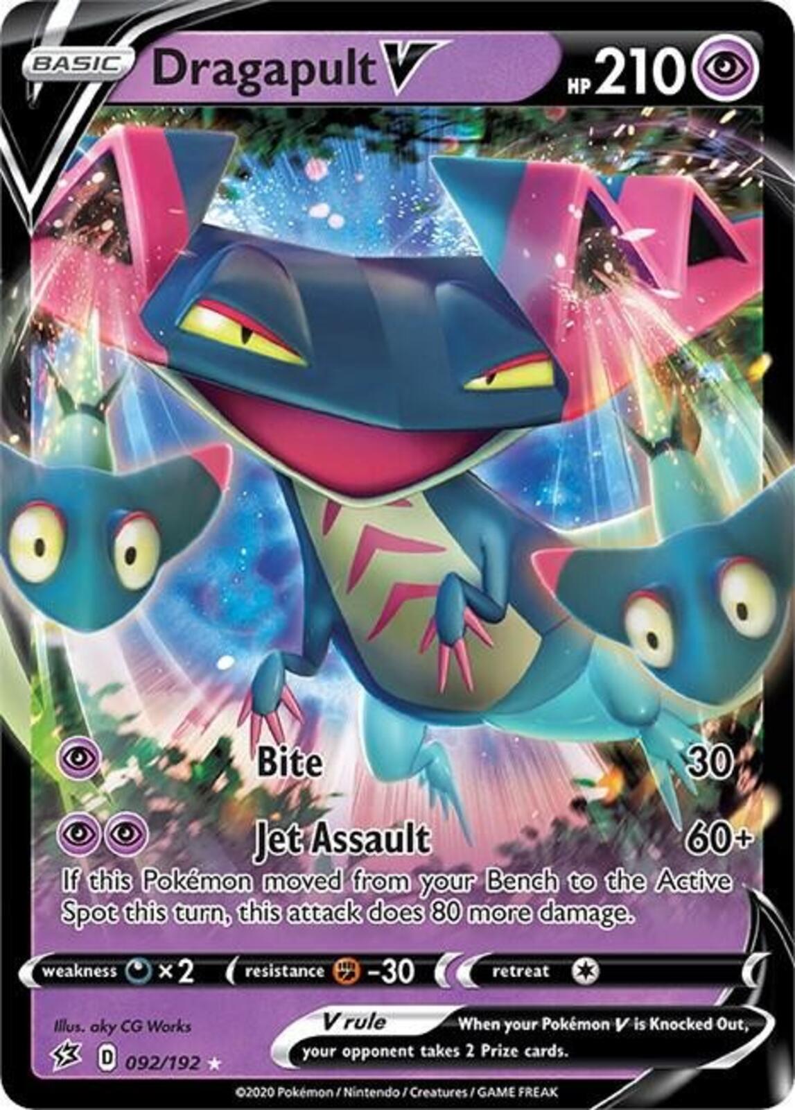 Dragapult V Holo Ultra Rare SWSH02: Rebel Clash 092/192 NM