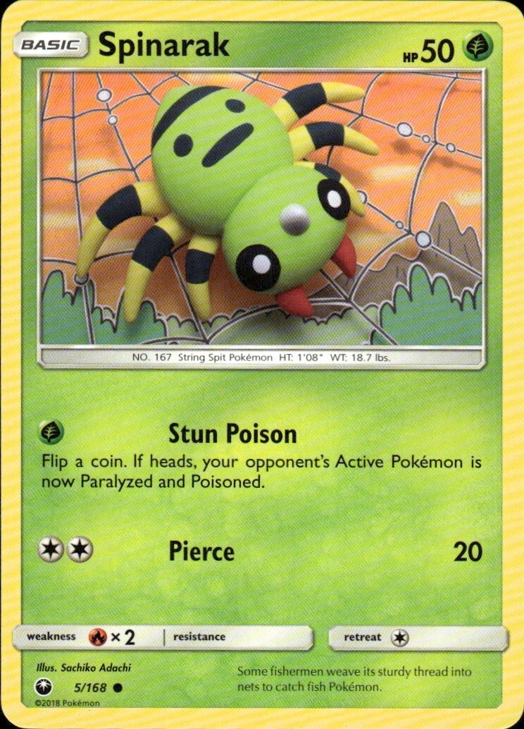 Spinarak Common SM - Celestial Storm 5/168 NM