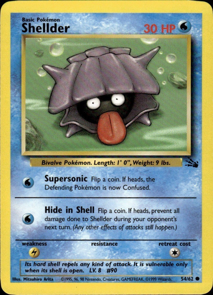 Shellder Unlimited Common Fossil 54/62 NM