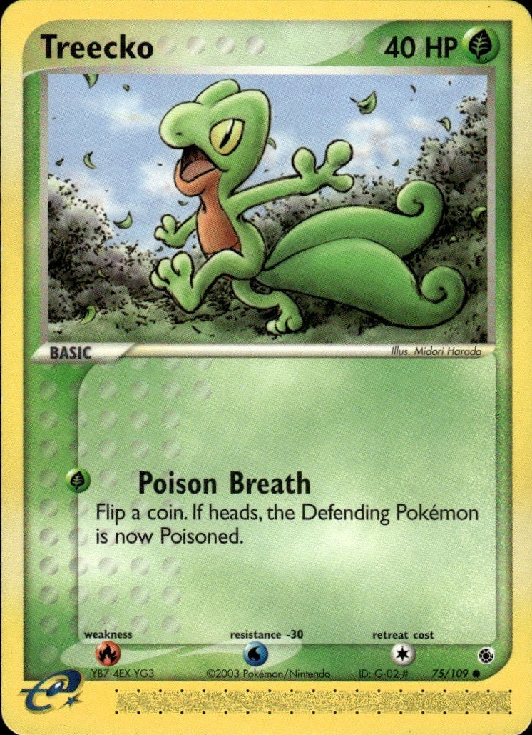 Treecko - Common Ruby and Sapphire 75/109 NM