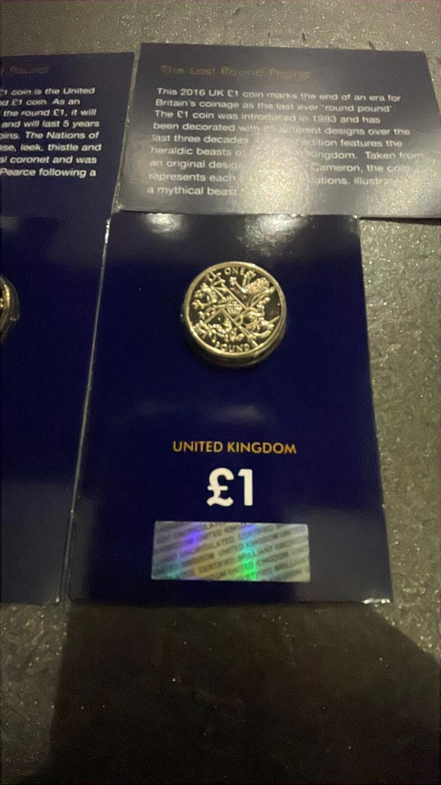 Change Checker 2016 UK £1 Proof Coins The New 12-Sided and The Last Round Pound