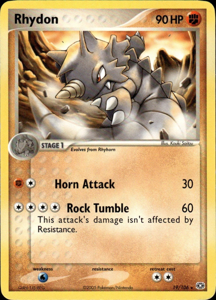Rhydon Rare Emerald 19/106 NM