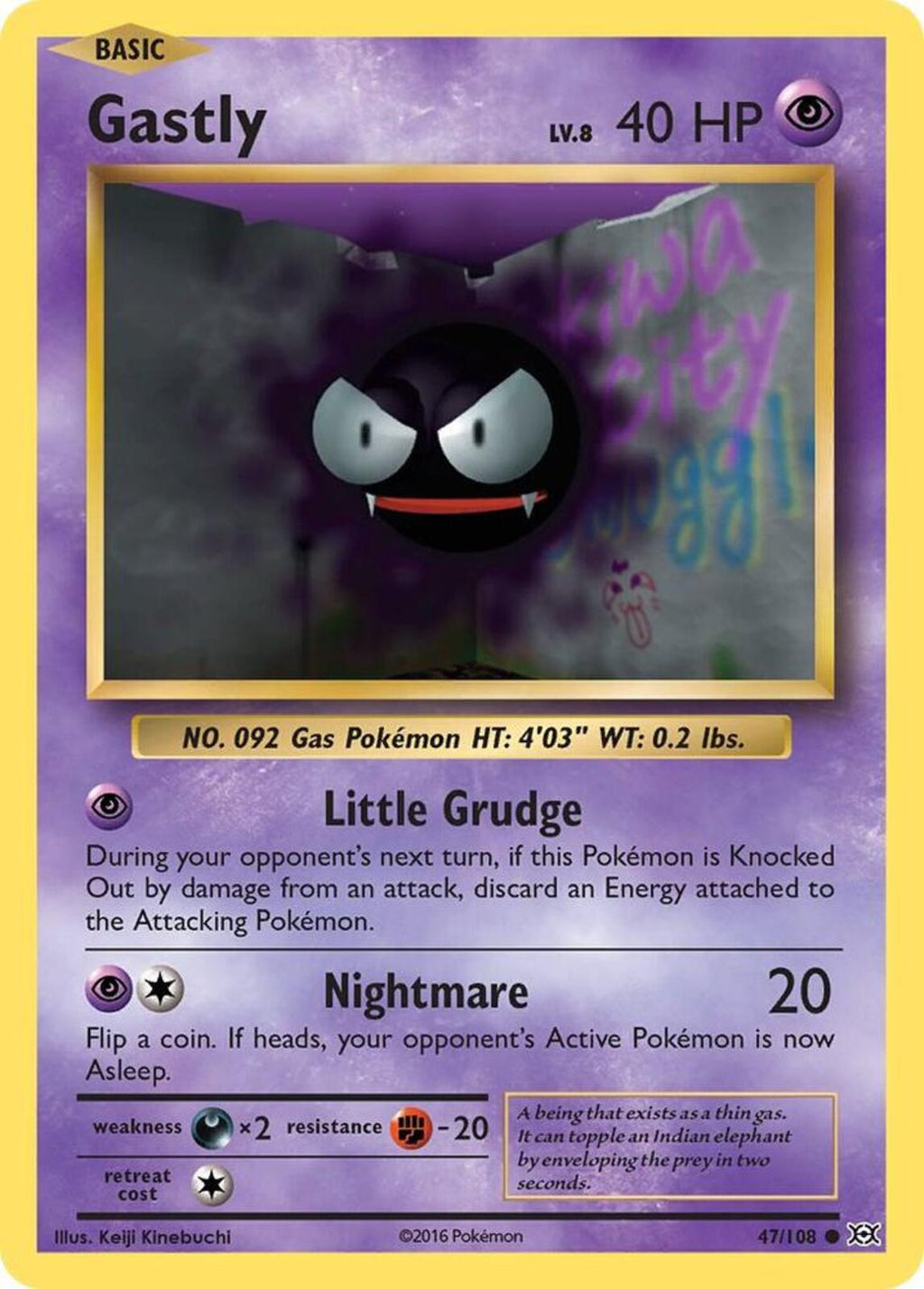 Gastly Common XY - Evolutions 47/108 NM