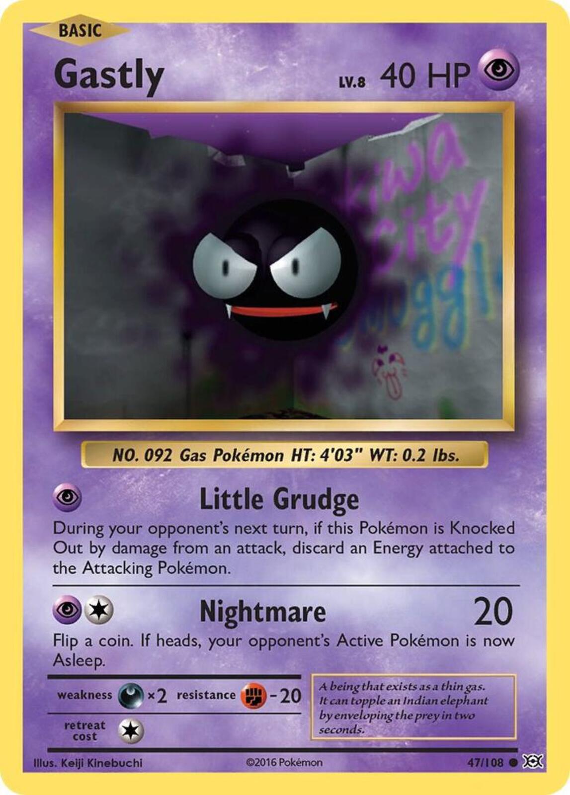 Gastly Common XY - Evolutions 47/108 NM