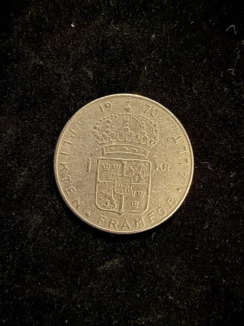 1970 Swedish 1 Krona Coin