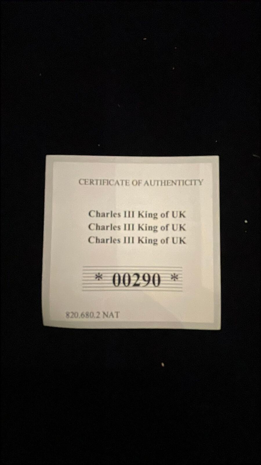 Charles III King of the United Kingdom 2024 Proof Copper Coin
