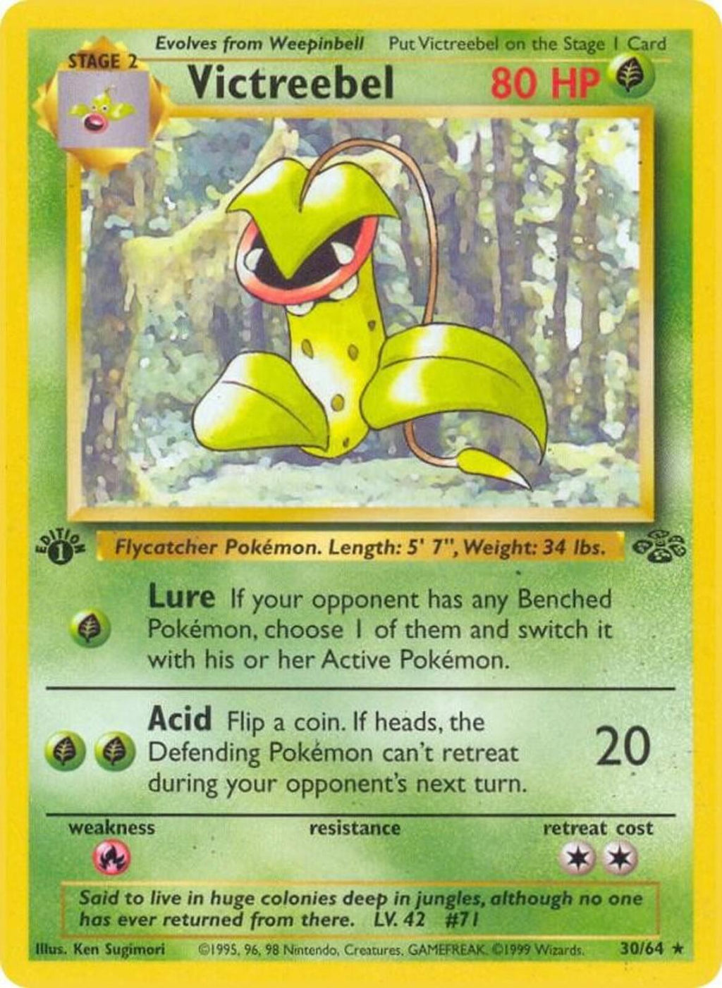 Victreebel (30) Unlimited Rare Jungle 30/64 NM