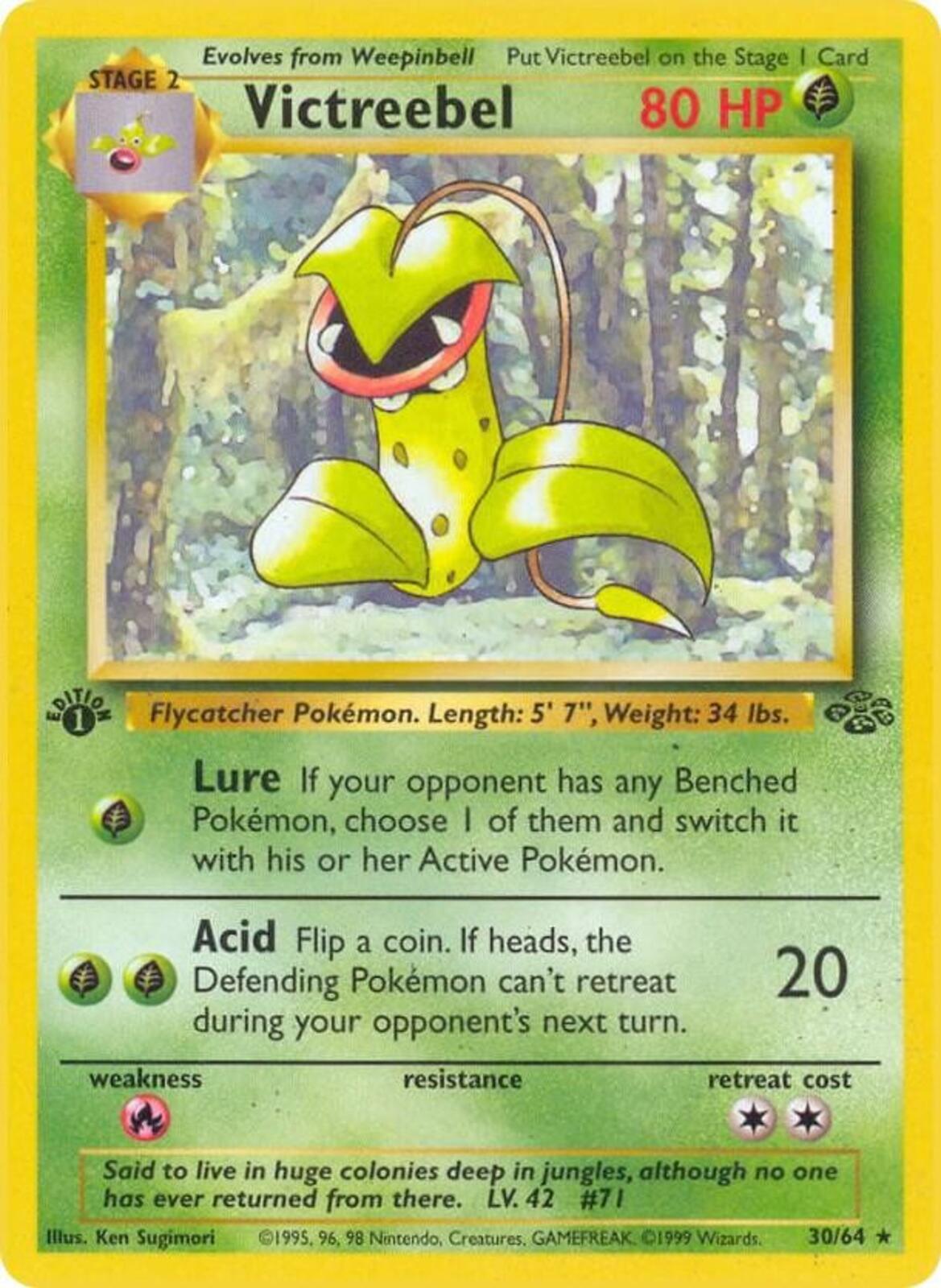 Victreebel (30) Unlimited Rare Jungle 30/64 NM