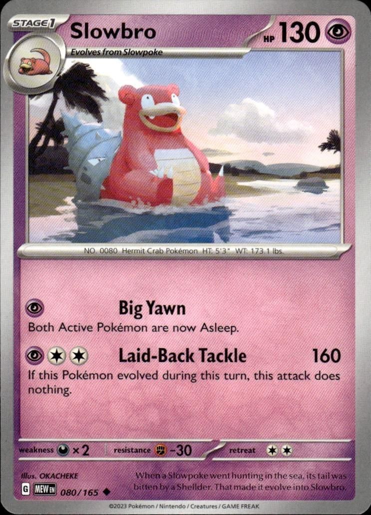 Slowbro Reverse Holo Uncommon SV: Scarlet & Violet 151 080/165 NM