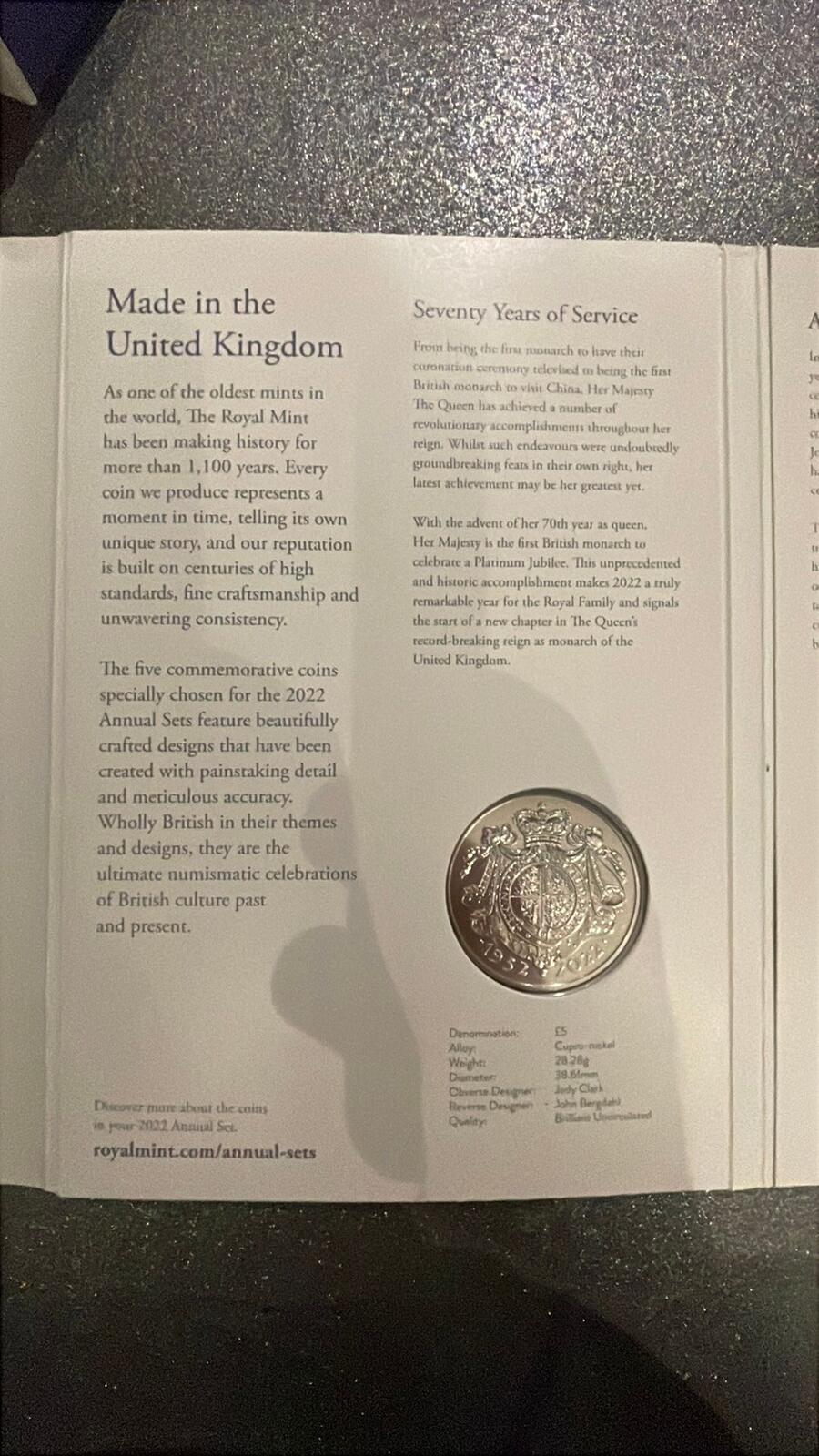 The Royal Mint 2022 United Kingdom Brilliant Uncirculated Annual Coin Set