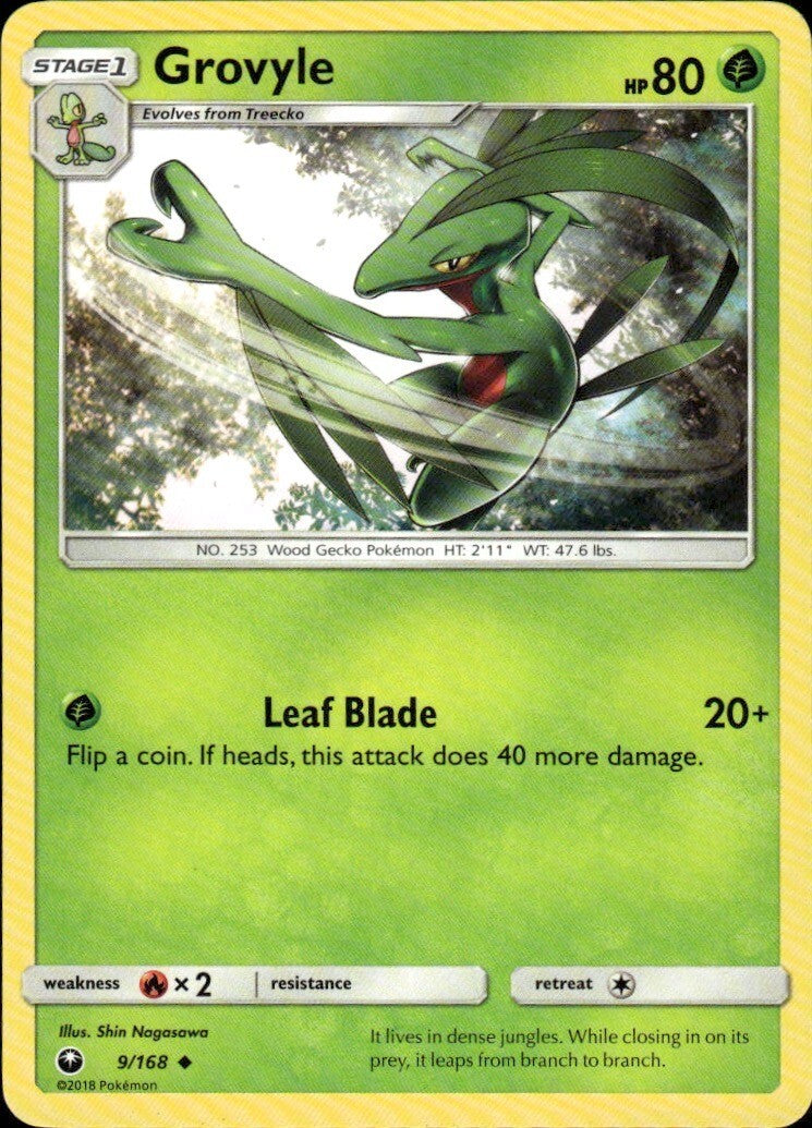 Grovyle Uncommon SM - Celestial Storm 9/168 NM