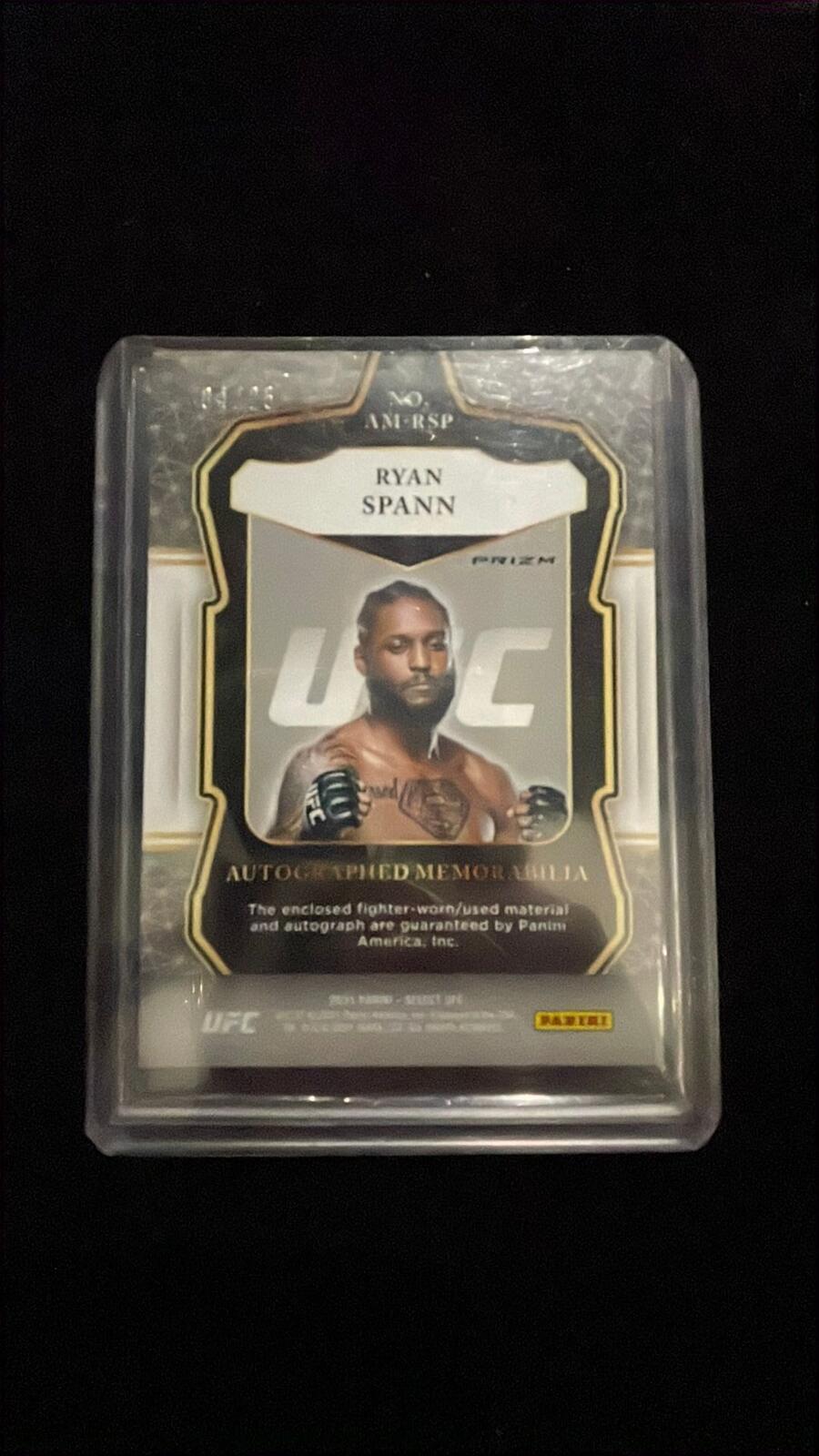 Panini 2021 Ryan Spann UFC Autographed Memorabilia Rookie Card