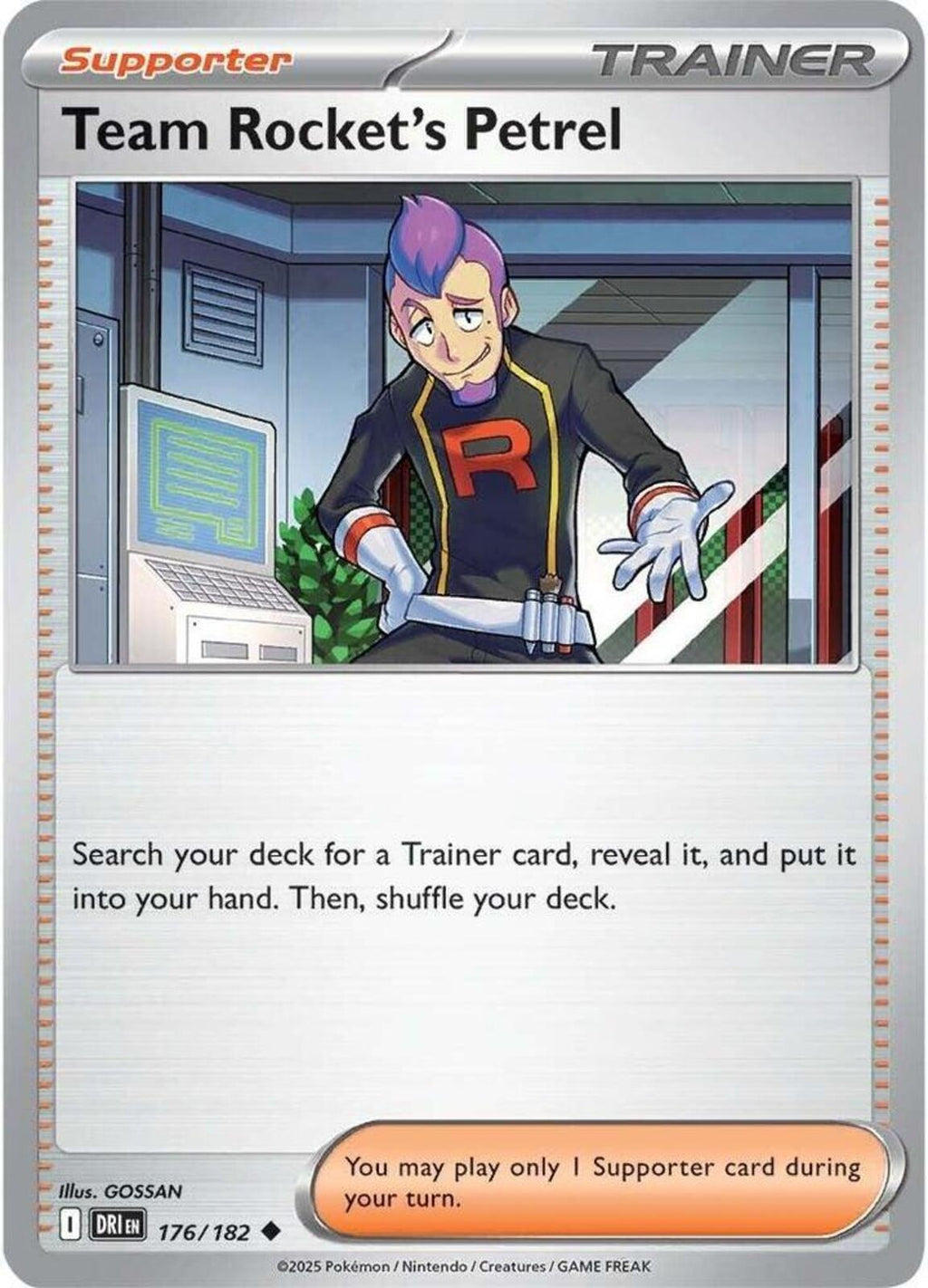 Team Rocket's Petrel Reverse Holo Uncommon SV10: Destined Rivals 176/182 NM
