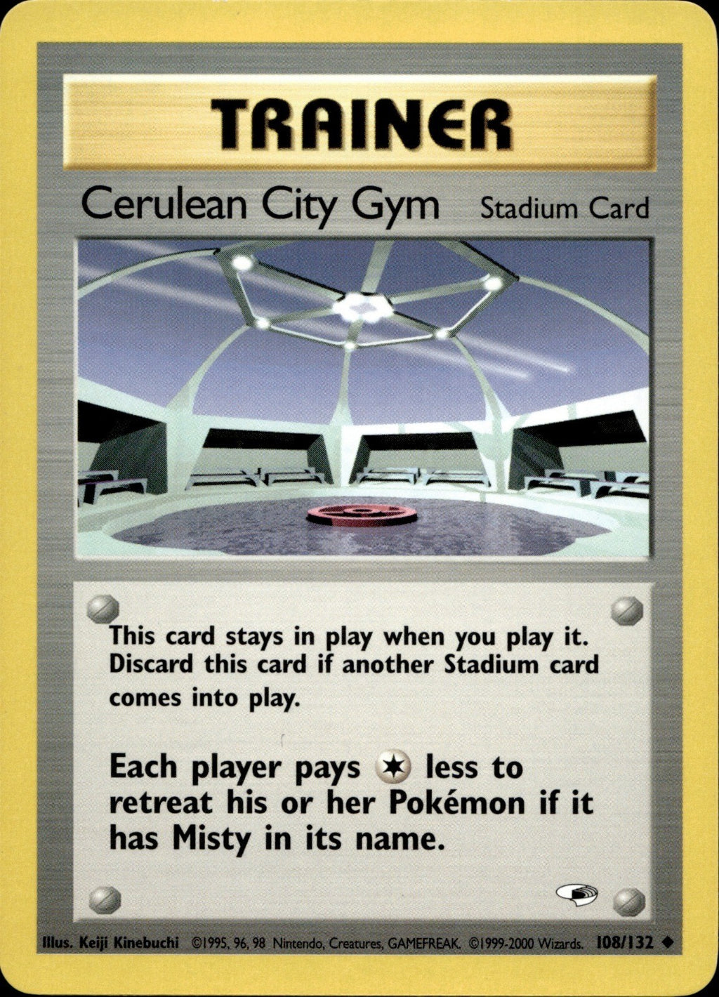 Cerulean City Gym Unlimited Uncommon Gym Heroes 108/132 NM