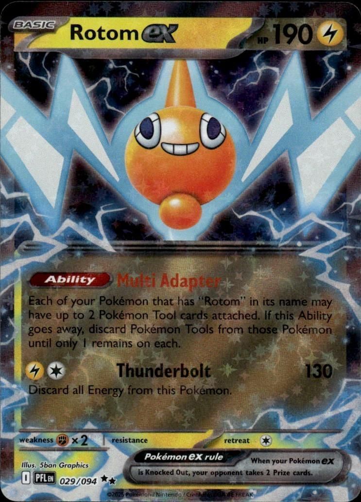 Rotom ex Holo Double Rare ME02: Phantasmal Flames 029/094 NM